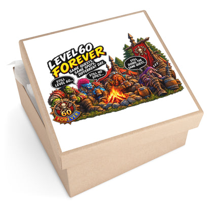 Gaming Sticker — "Can't Move Out of the Fire, It Would Lower My DPS" Square Vinyl Sticker