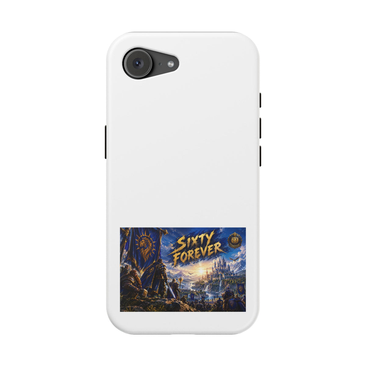 Sixty Forever – Blue Banner – Phone Case