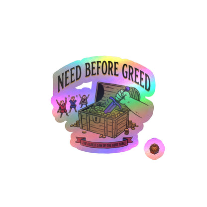 Need Before Greed – Poster Decal