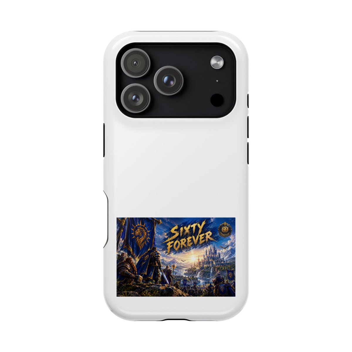 Sixty Forever – Blue Banner – Phone Case