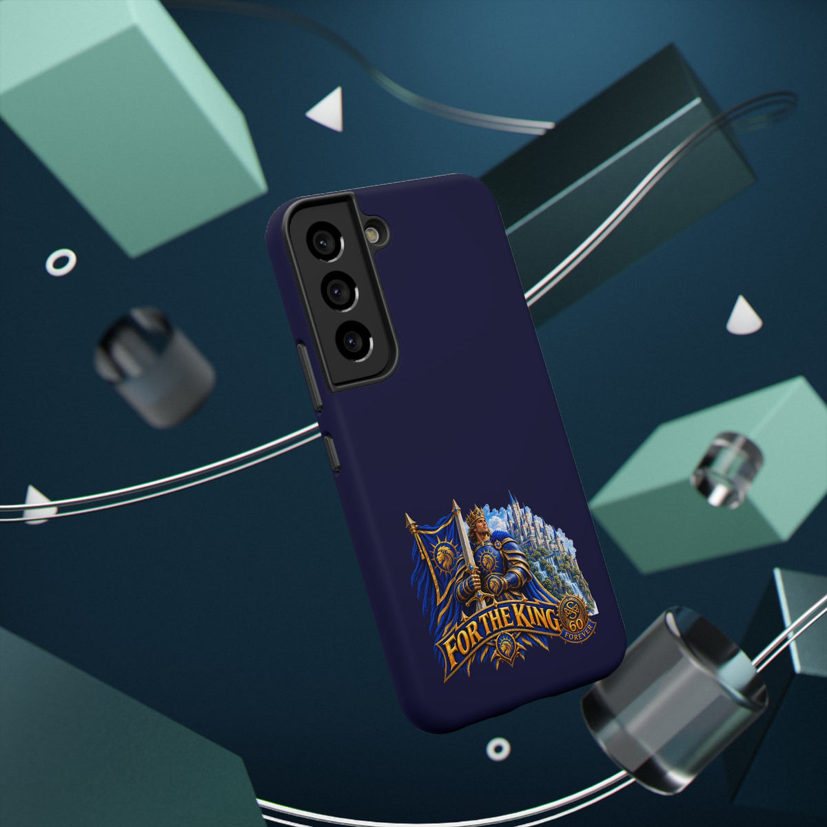 Phone Case — 'For The King' Banner Heavy-Duty Impact-Resistant Phone Case