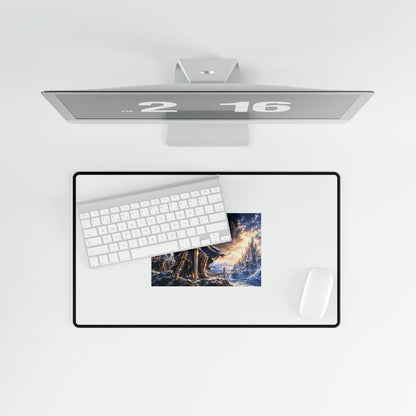 Viking Warrior Desk Mat — Nordic Saga Gaming Mouse Pad