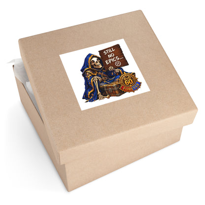 Gaming Sticker — "Can't Move Out of the Fire, It Would Lower My DPS" Square Vinyl Sticker