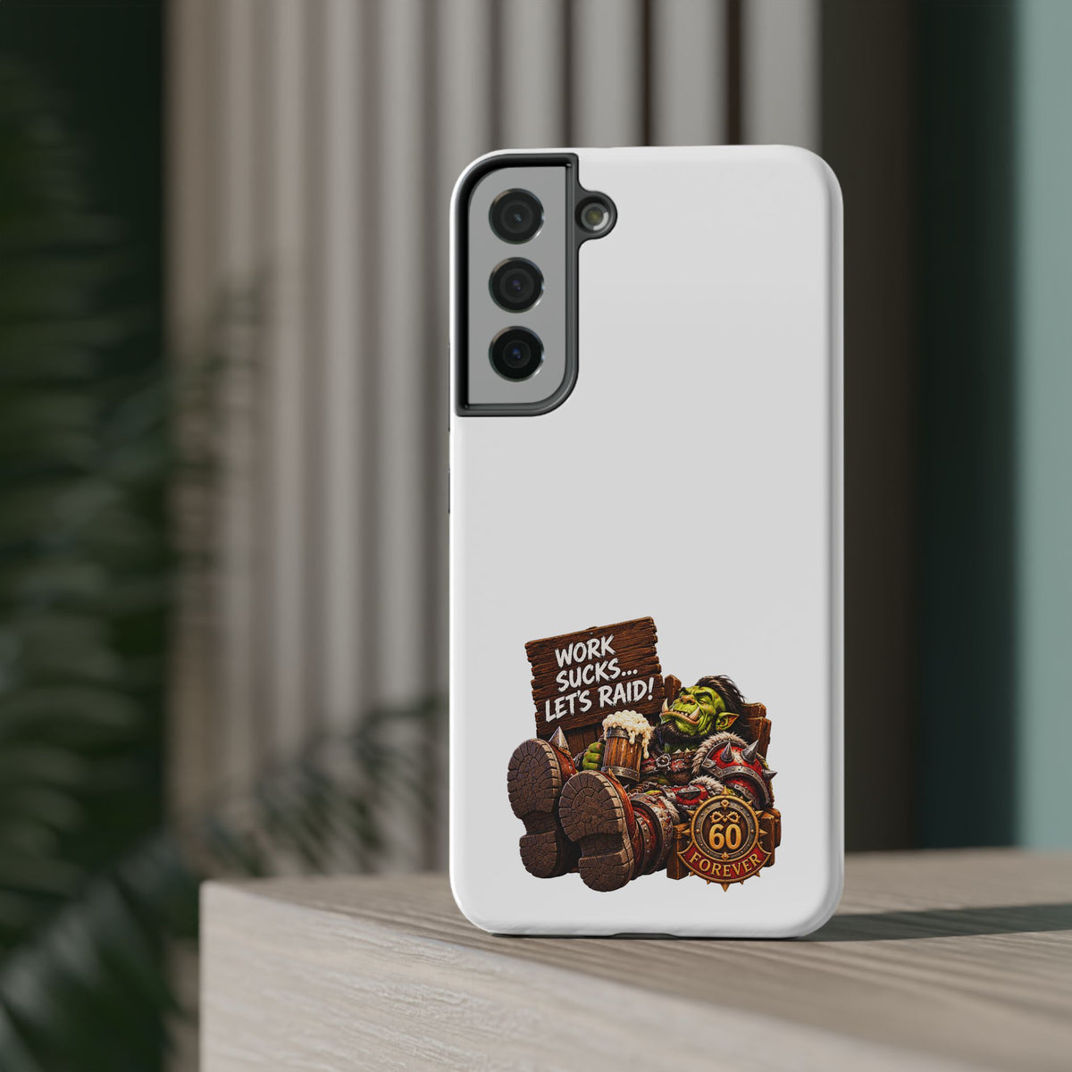 Work Sucks, Let's Raid – Phone Case