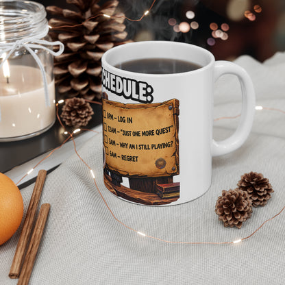 My Sleep Schedule: Still Level 12 – White Mug (11oz)