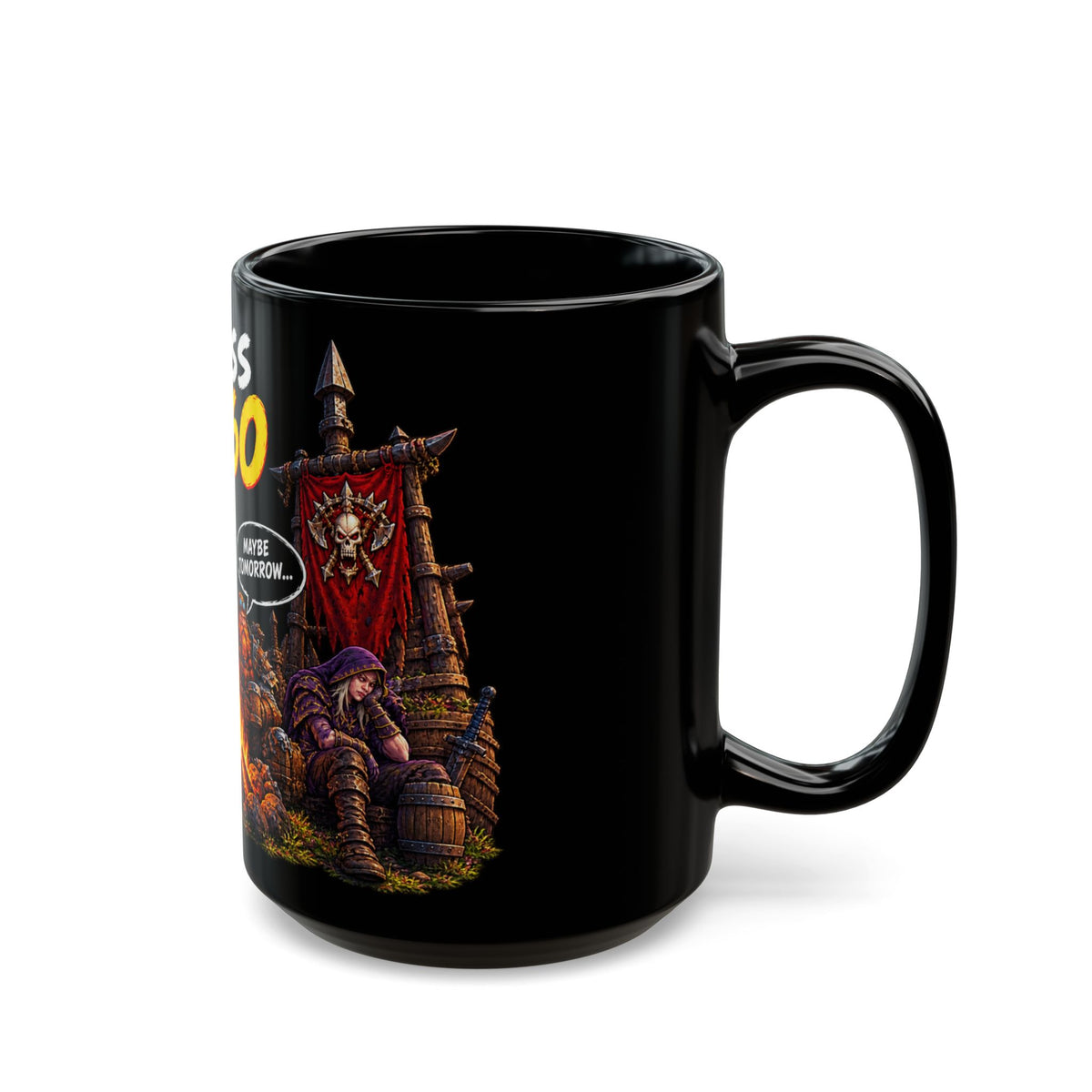 Never Pass Level 60 – Black Mug (11oz & 15oz)