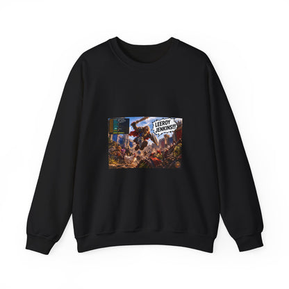 Leeroy Jenkins Crewneck Sweatshirt — Funny Gaming Meme Pullover