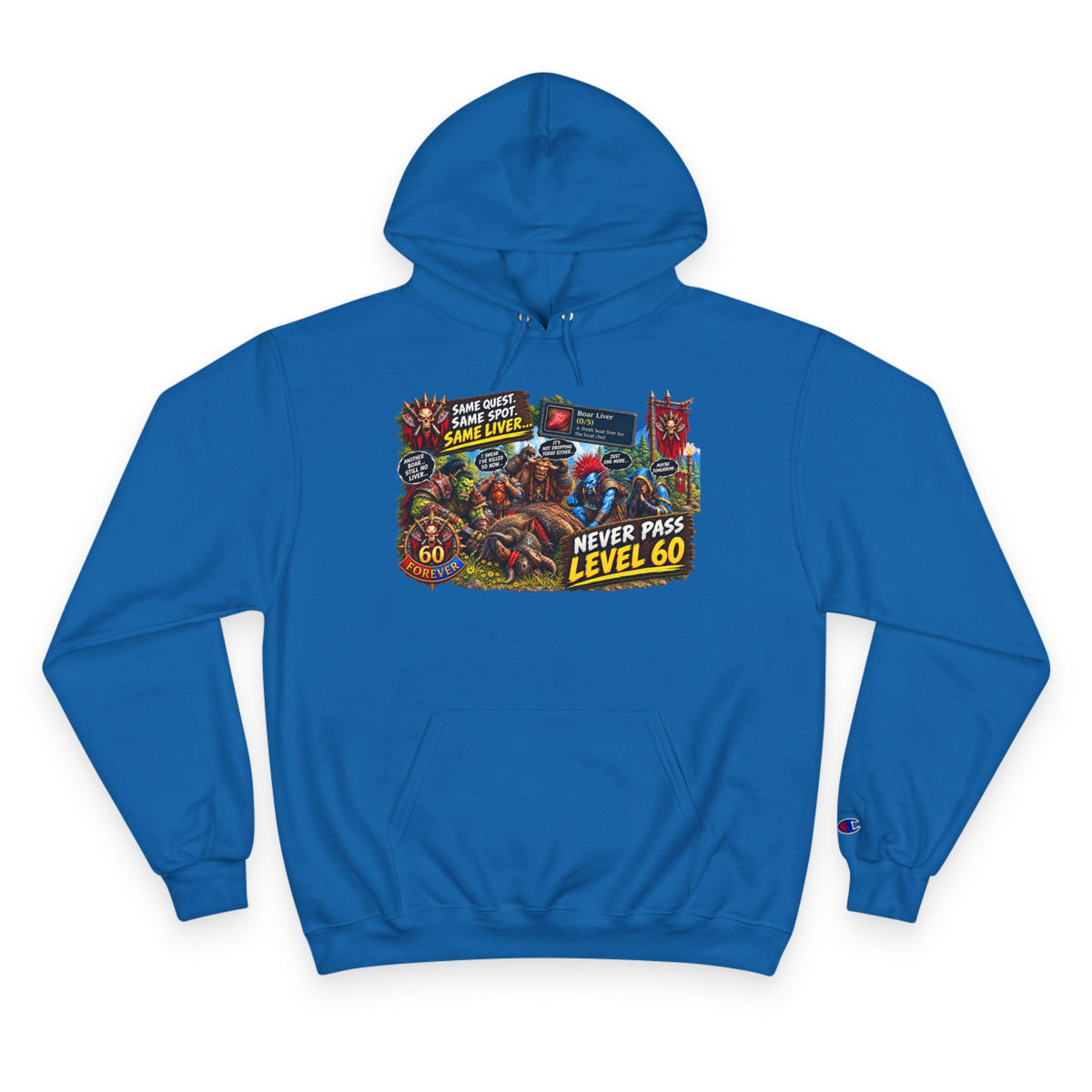 Never Pass Level 60 – Hoodie | Sixty Forever Co.