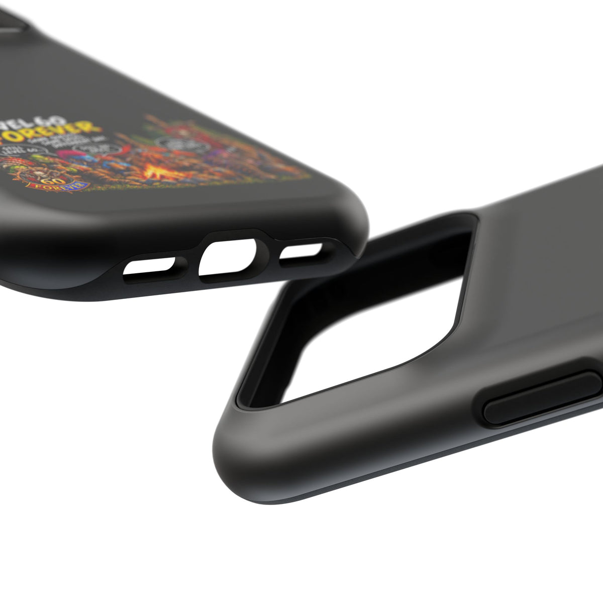 Phone Case — 'Level 60 Forever Campfire' Heavy-Duty Impact-Resistant Phone Case