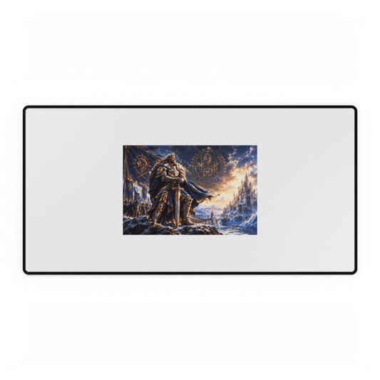 Viking Warrior Desk Mat — Nordic Saga Gaming Mouse Pad
