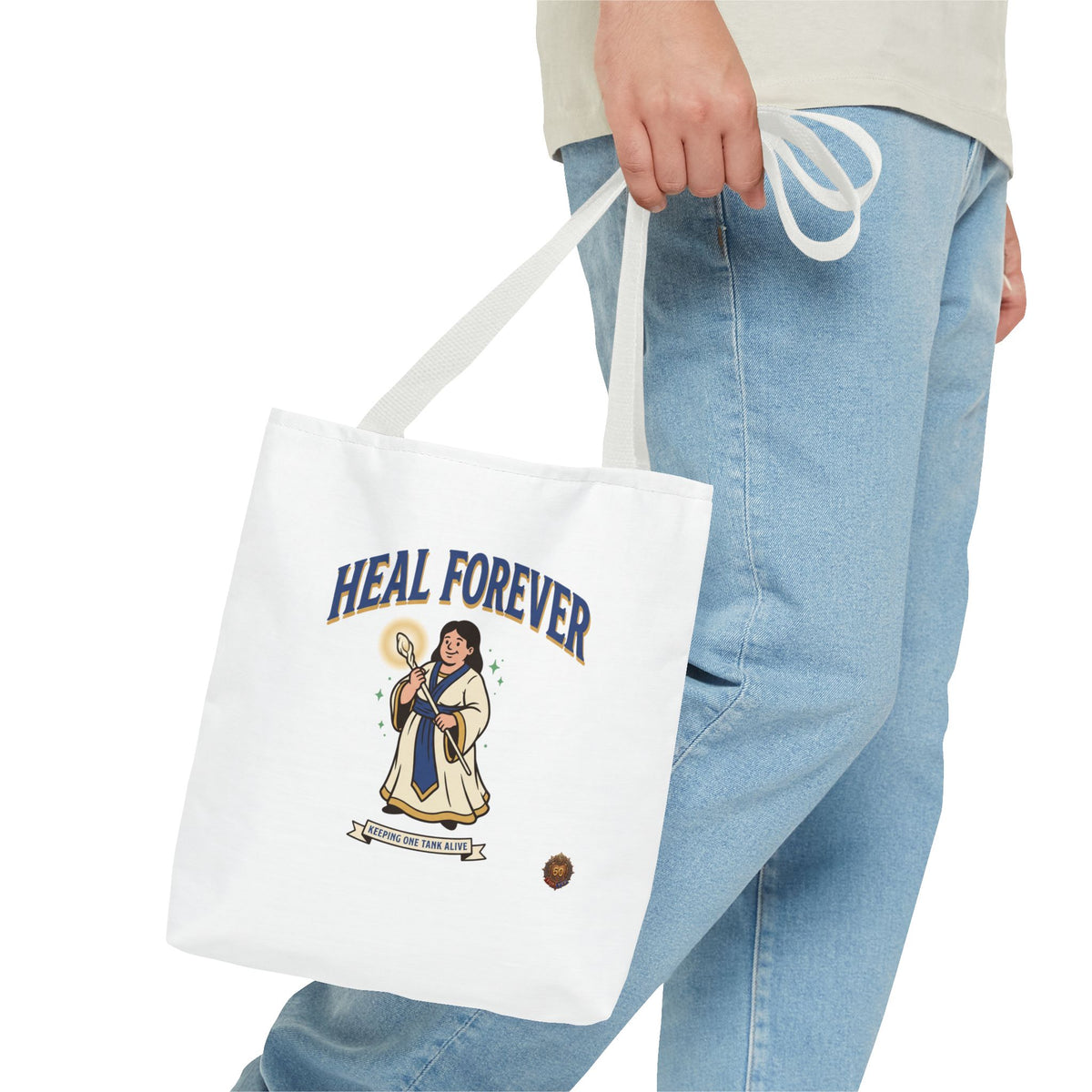 Heal Forever Tote Bag — Cute Cleric RPG Healing Illustration Tote