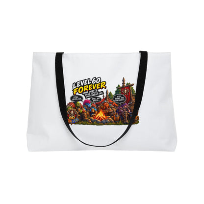Weekender Tote Bag — "Level 60 Forever" Camping Gamer Tote