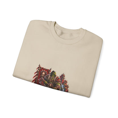 Red Till Dead Graphic Sweatshirt — Gothic Skeleton Horror Crewneck