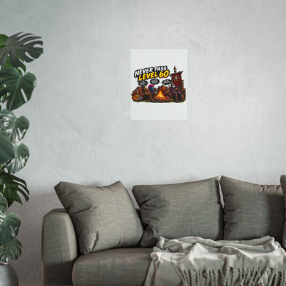 Never Pass Level 60 – Fine Art Poster | Sixty Forever Co.