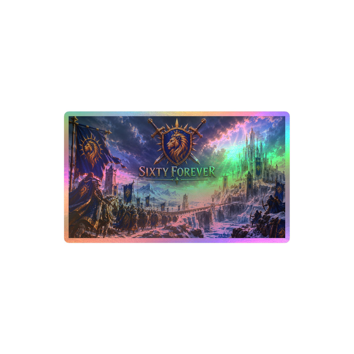 Sixty Forever – Lion Shield – Sticker