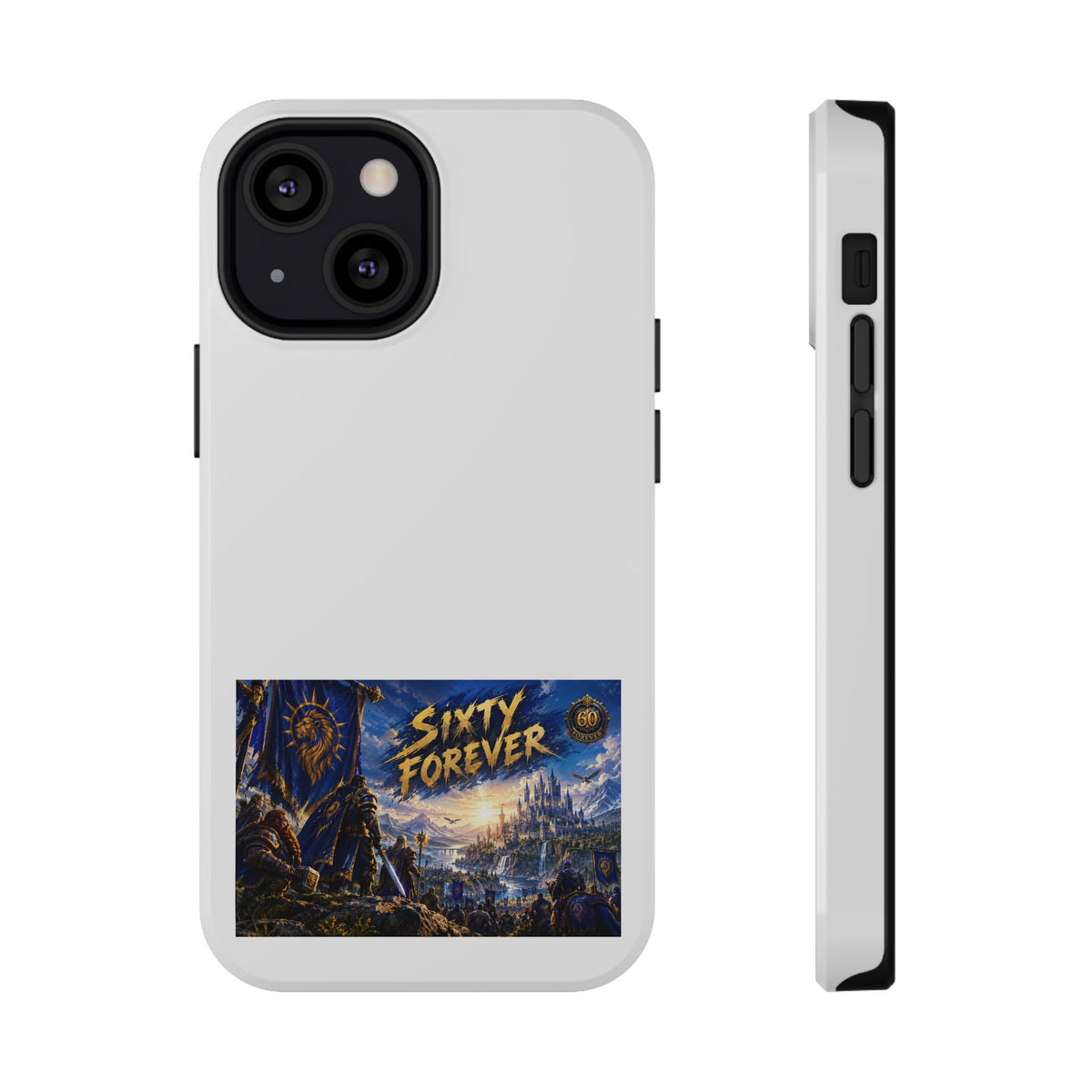 Sixty Forever – Blue Banner – Phone Case