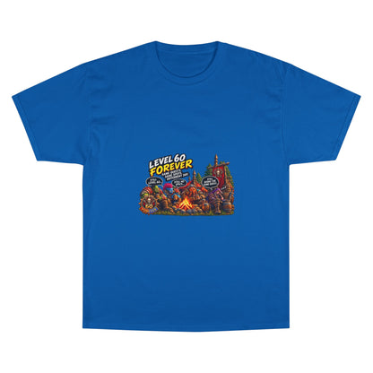 Level 60 Forever T-Shirt – Retro RPG Campfire Gamer Tee