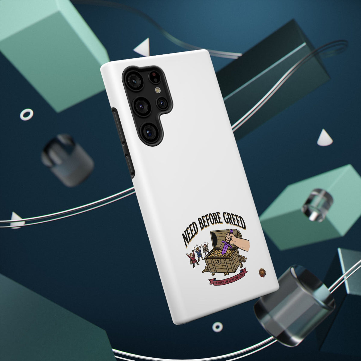 Phone Case — 'Need Before Greed' Heavy-Duty Impact-Resistant Phone Case
