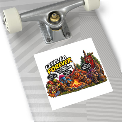 Gaming Sticker — "Can't Move Out of the Fire, It Would Lower My DPS" Square Vinyl Sticker