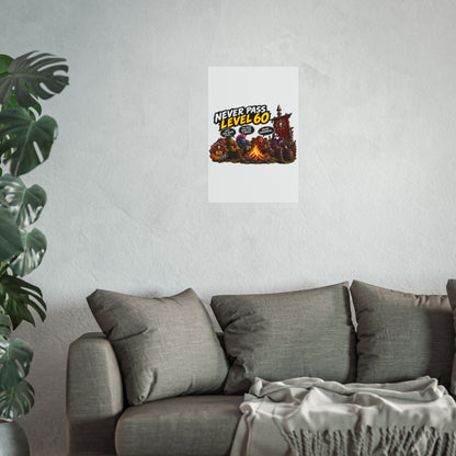 Never Pass Level 60 – Fine Art Poster | Sixty Forever Co.