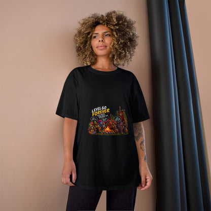 Level 60 Forever T-Shirt – Retro RPG Campfire Gamer Tee
