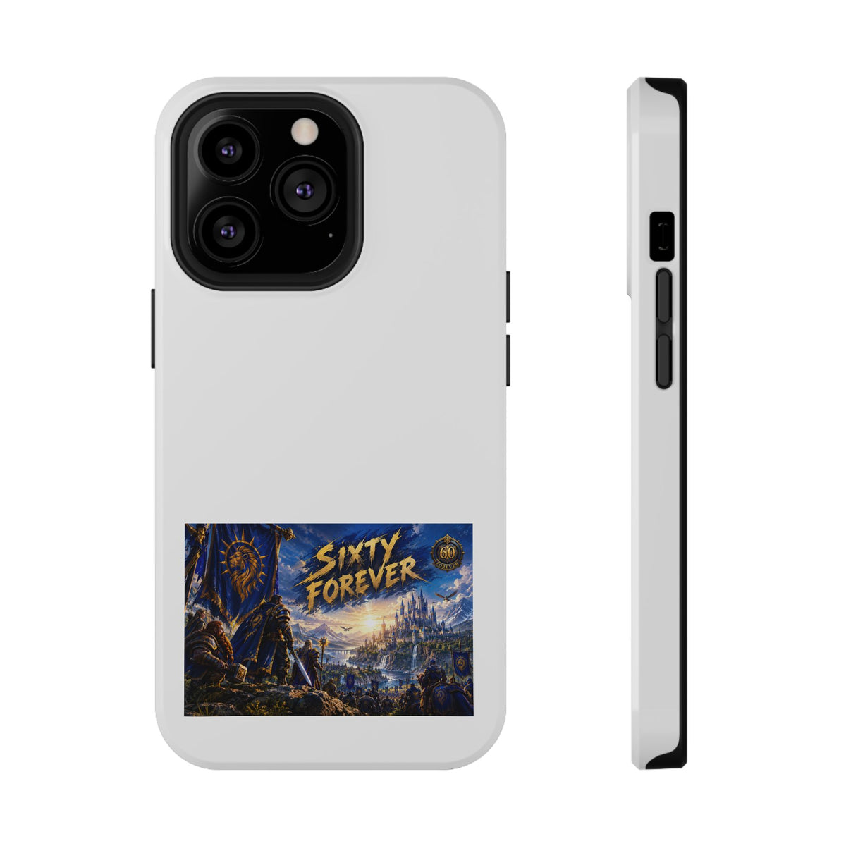 Sixty Forever – Blue Banner – Phone Case