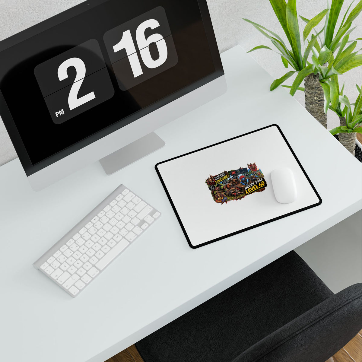 Red 'Til Dead Gamer Desk Mat — Large RPG Battle Mousepad