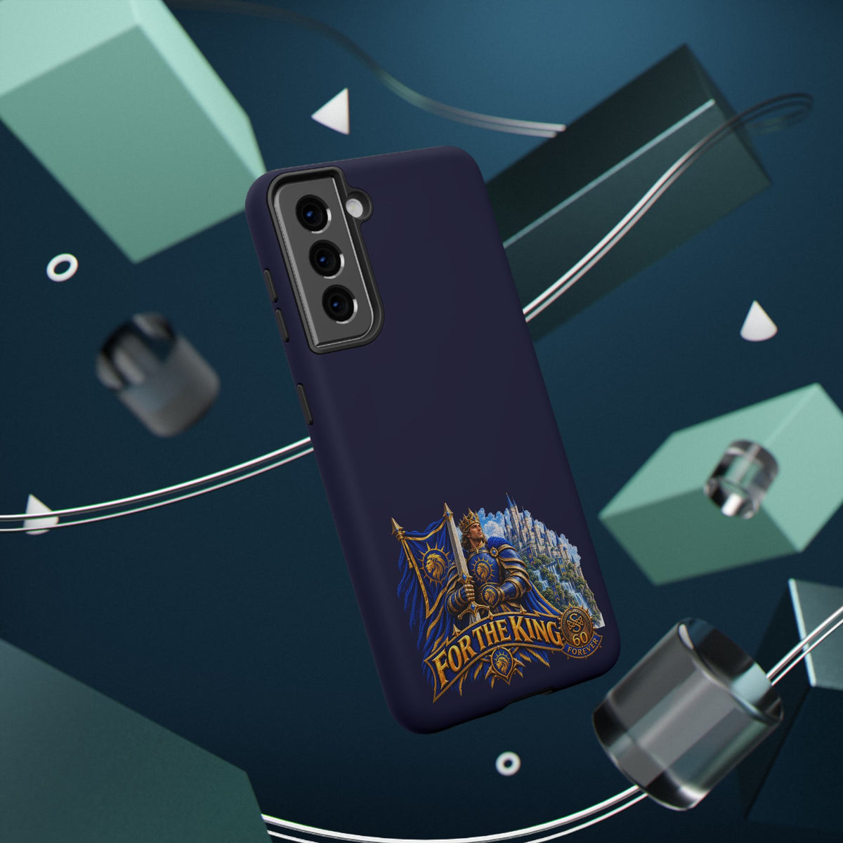 Phone Case — 'For The King' Banner Heavy-Duty Impact-Resistant Phone Case