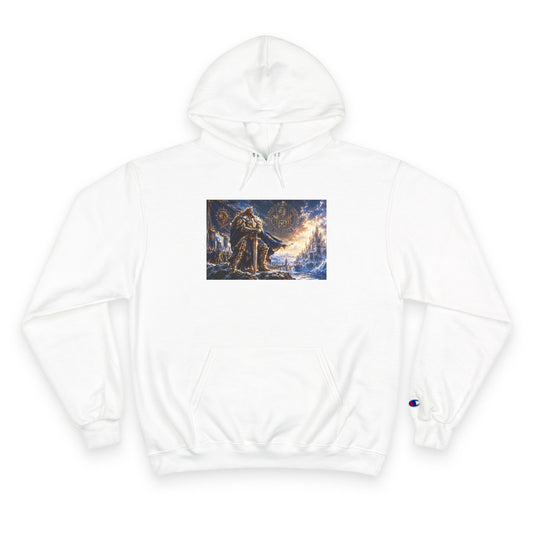 Viking Warrior Winter Hoodie – Norse Longship Battle Graphic