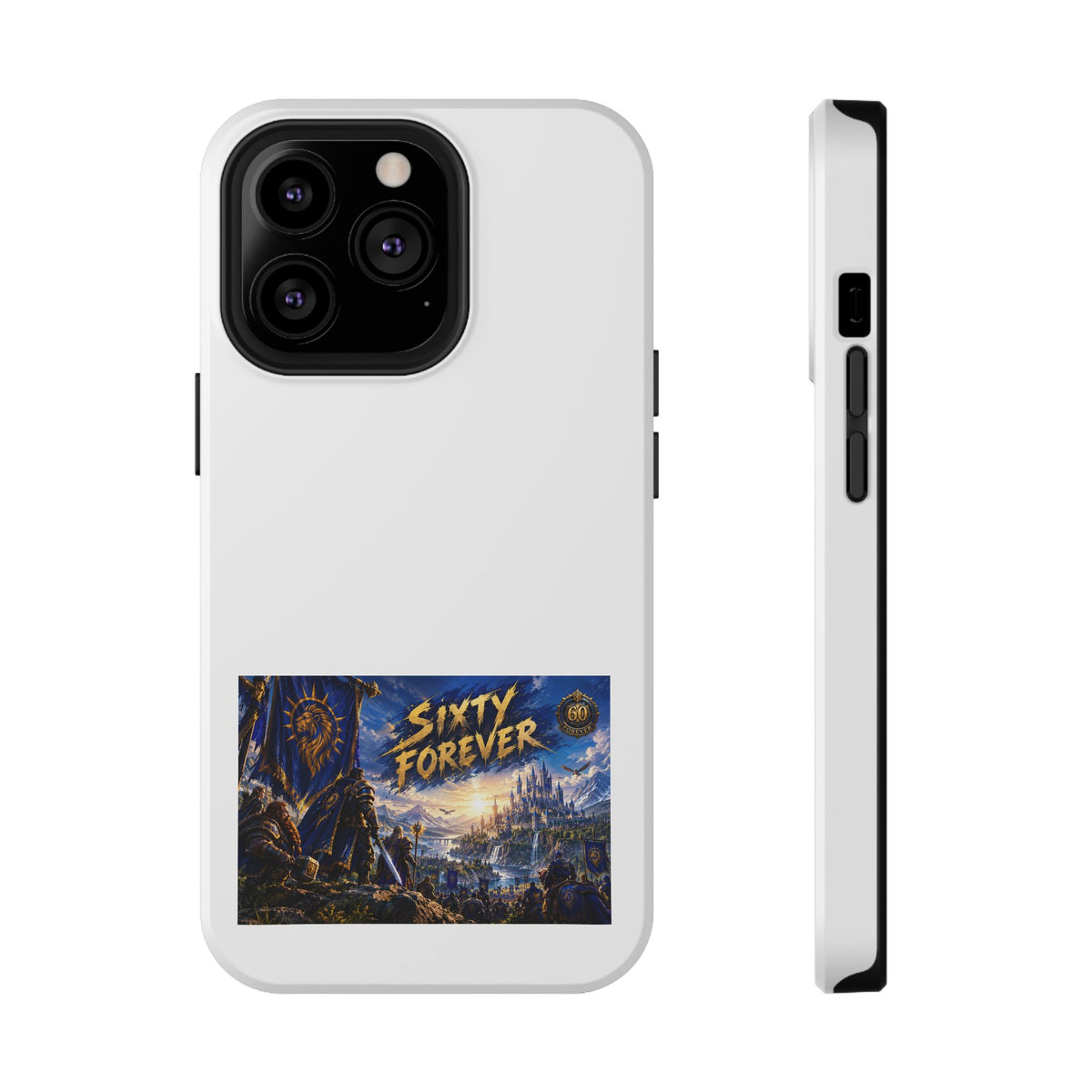 Sixty Forever – Blue Banner – Phone Case