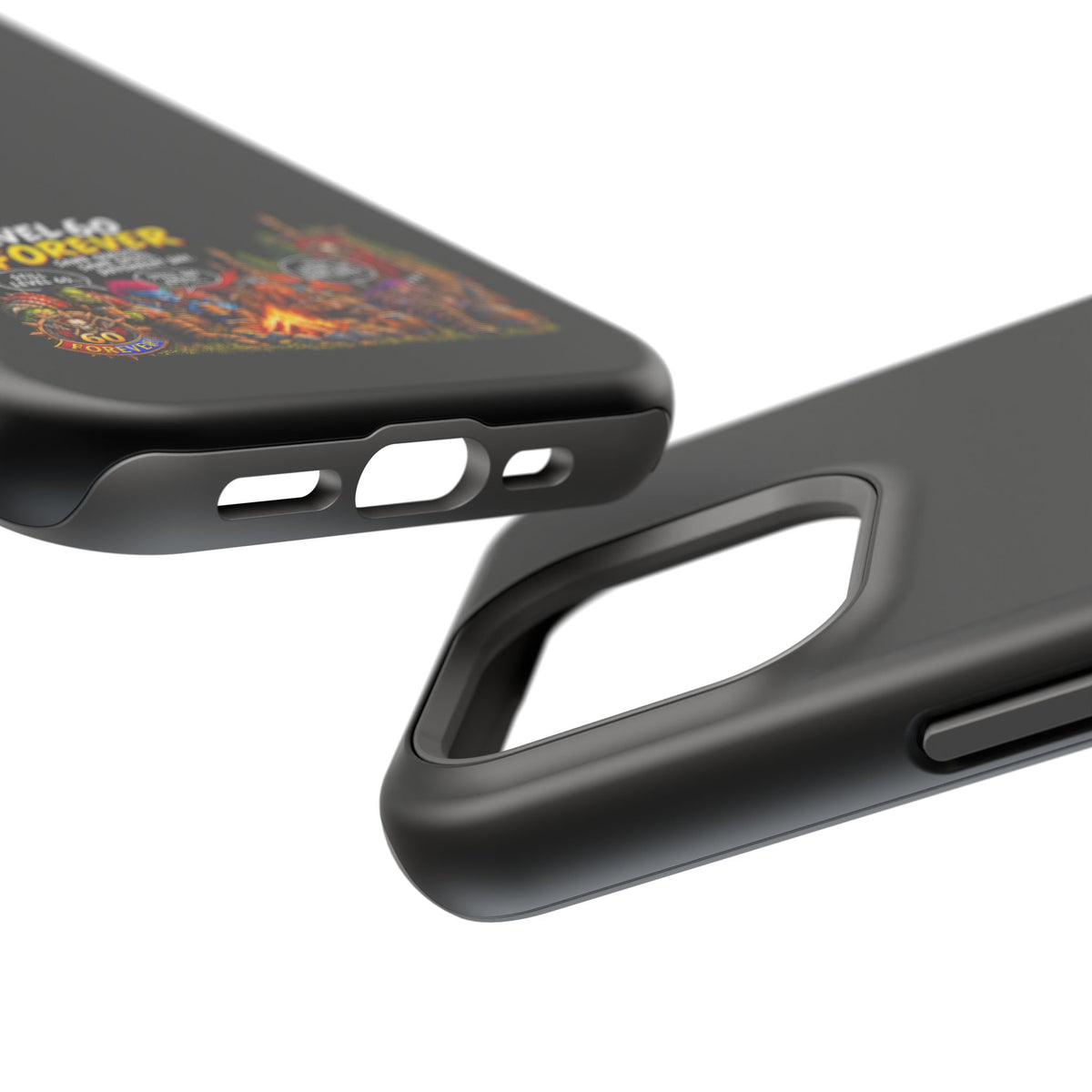 Phone Case — 'Level 60 Forever Campfire' Heavy-Duty Impact-Resistant Phone Case