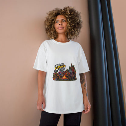 Level 60 Forever T-Shirt – Retro RPG Campfire Gamer Tee