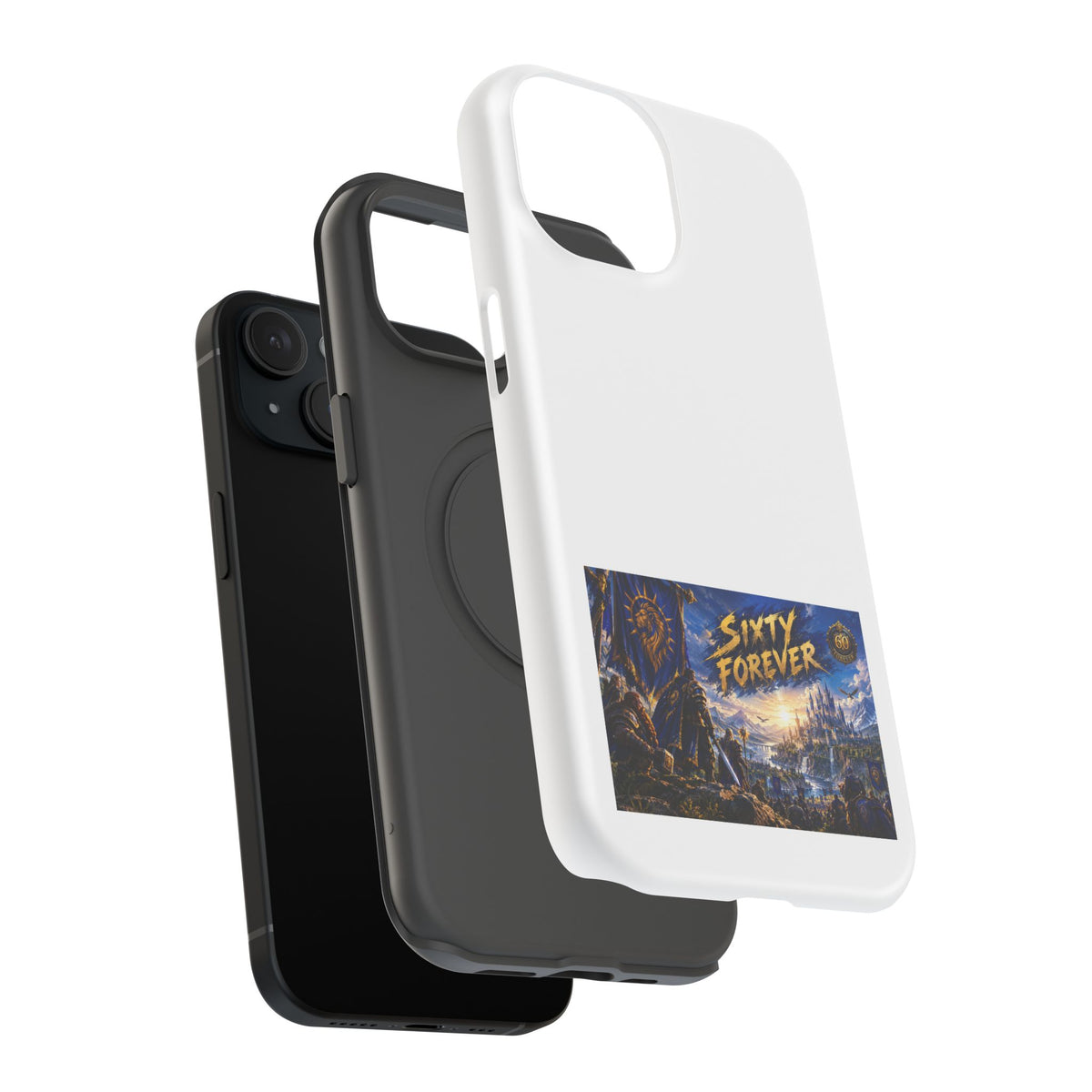Sixty Forever – Blue Banner – Phone Case