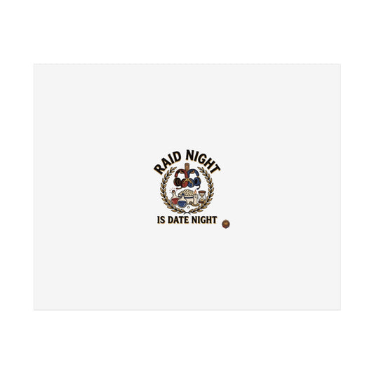 Poster – "Raid Night Is Date Night" Vintage Motorcycle Emblem