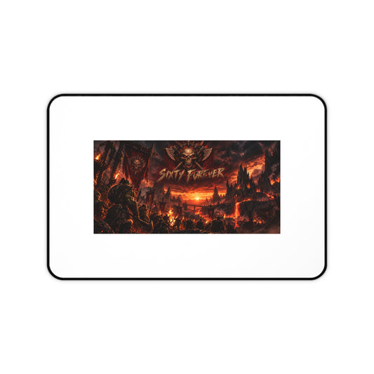 Dark Fantasy Desk Mat — 'Smit & Forever' Gothic Castle Gaming Mousepad