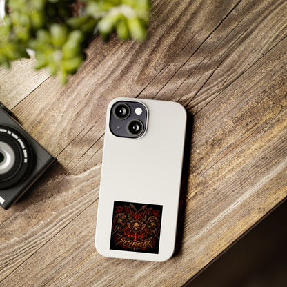 Slim Phone Case — 'Sixty Forever' Gothic Skull & Wings Design