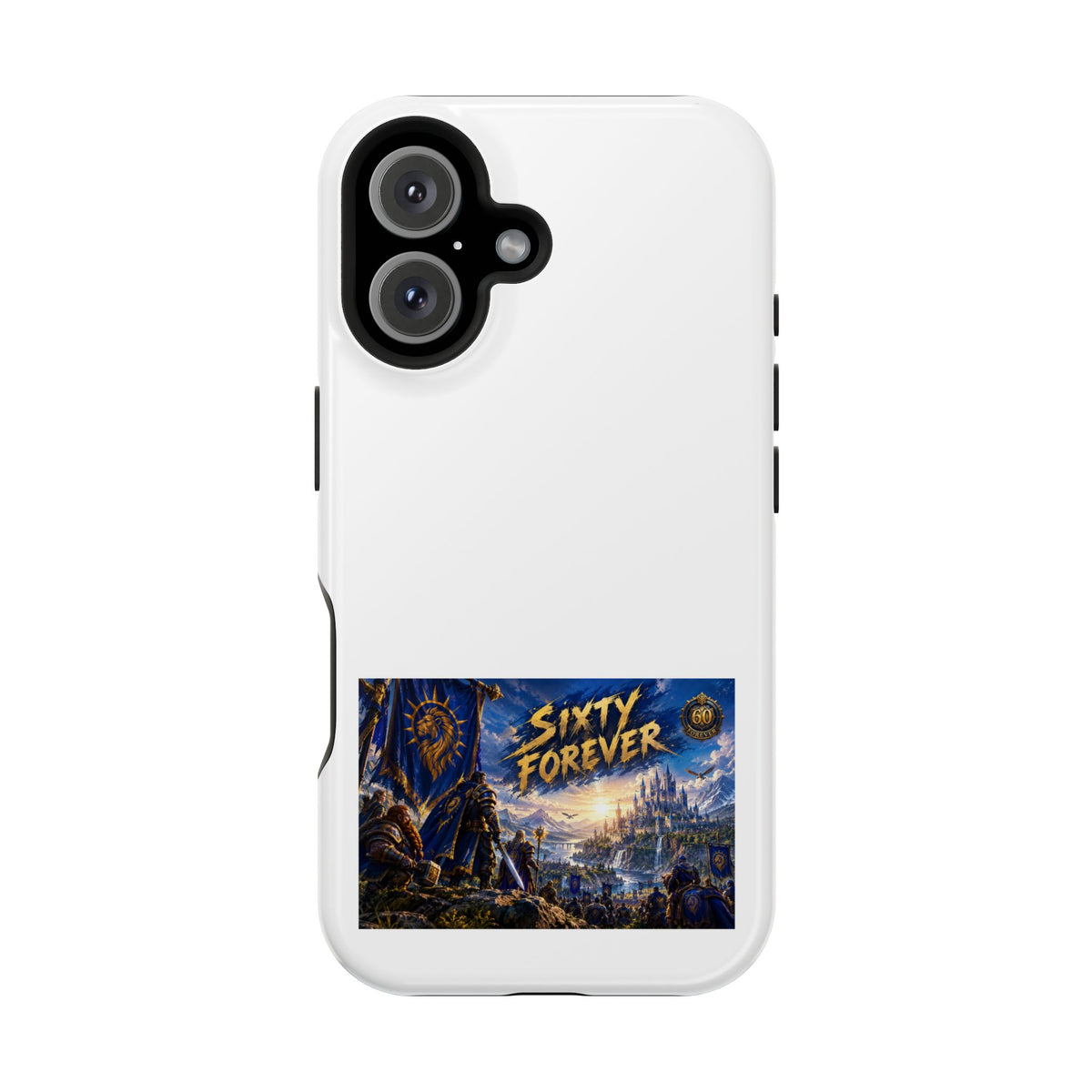 Sixty Forever – Blue Banner – Phone Case