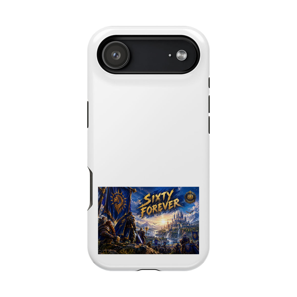 Sixty Forever – Blue Banner – Phone Case