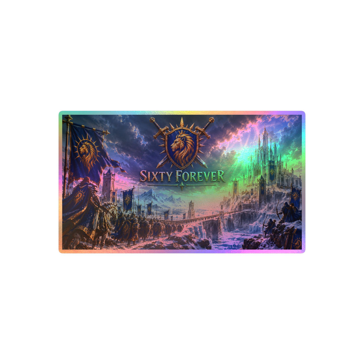 Sixty Forever – Lion Shield – Sticker