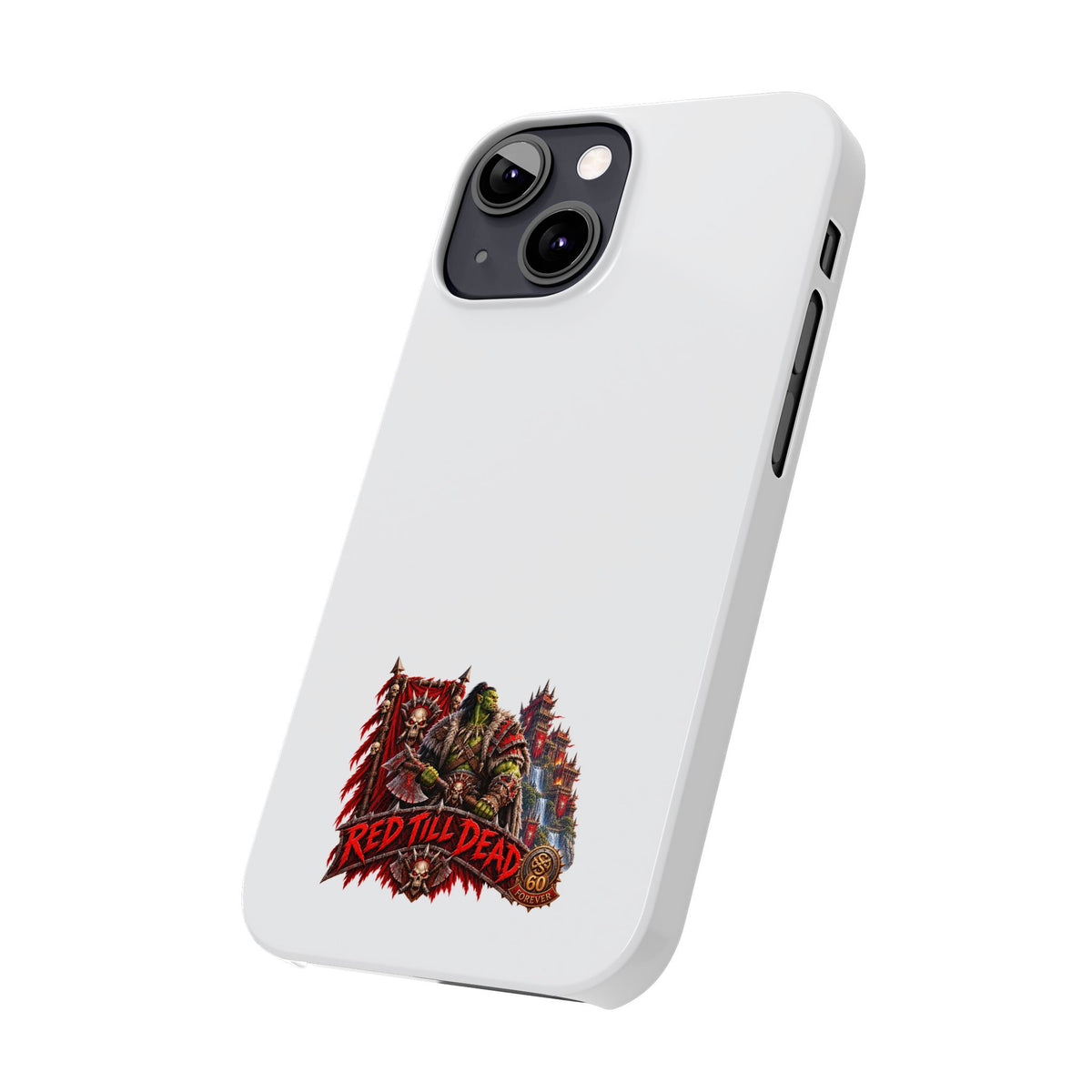 Slim Phone Case — “Red Till Dead” Vintage Horror Graphic