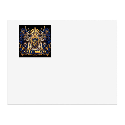 Sixty Forever Sticker Sheet — Vintage Heraldic Crest Sticker