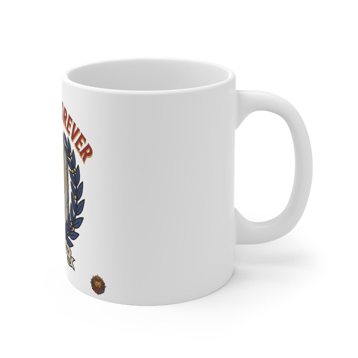 Level 60 Forever – White Mug (11oz)