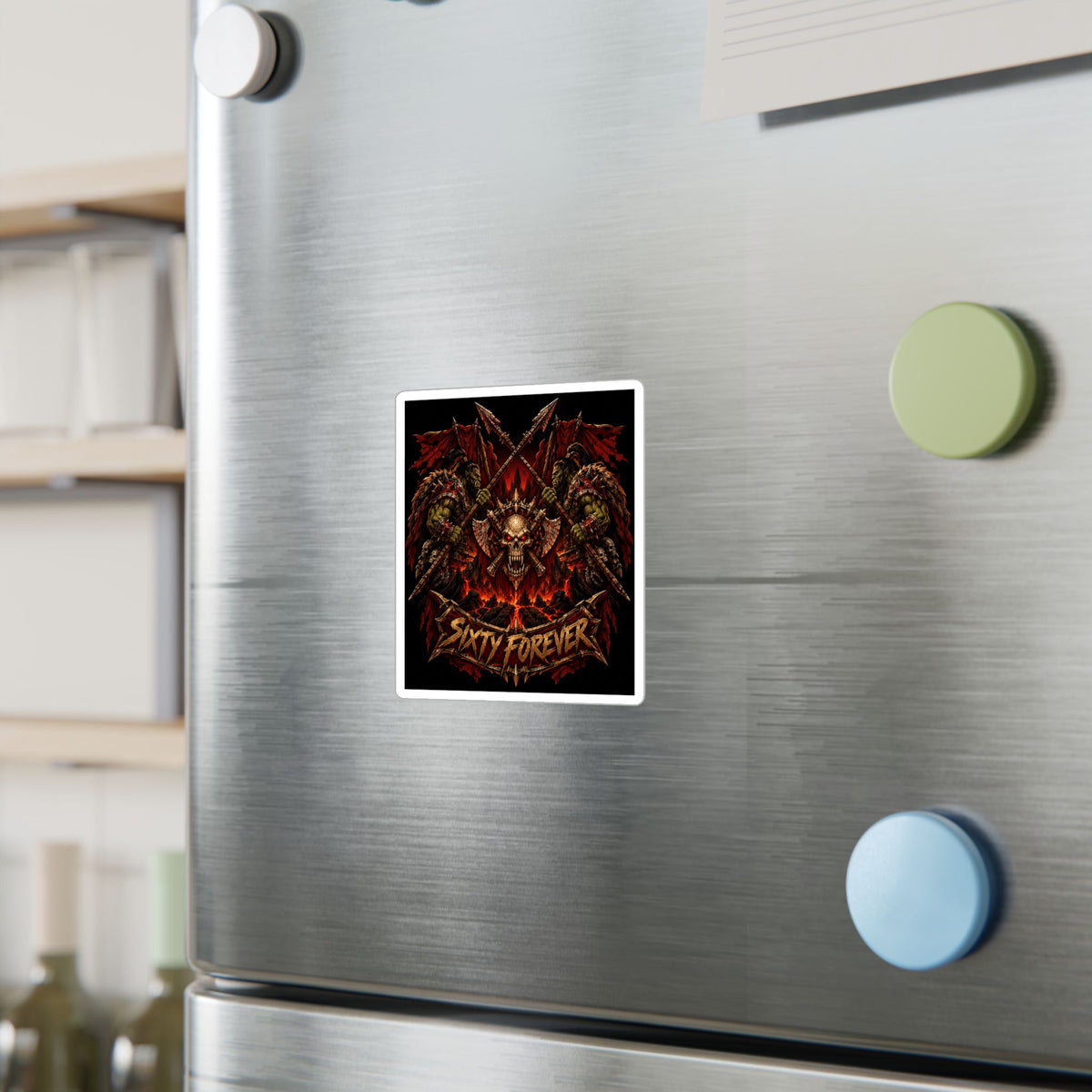 Sixty Forever – Skull & Axes – Poster Decal