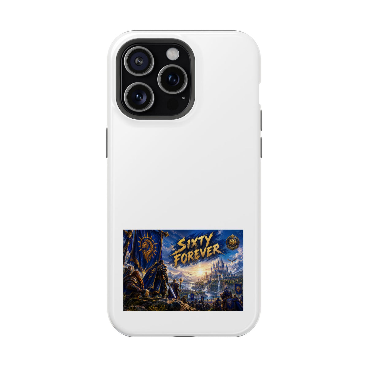 Sixty Forever – Blue Banner – Phone Case