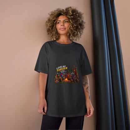 Level 60 Forever T-Shirt – Retro RPG Campfire Gamer Tee