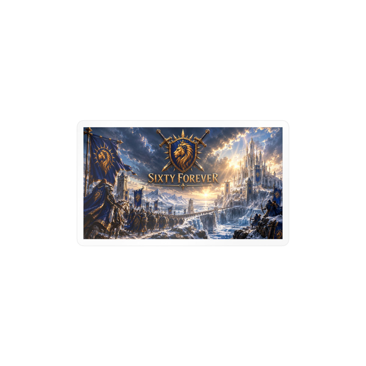 Sixty Forever – Lion Shield – Sticker