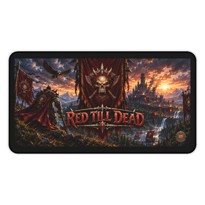 Red Till Dead Fantasy Gaming Desk Mat