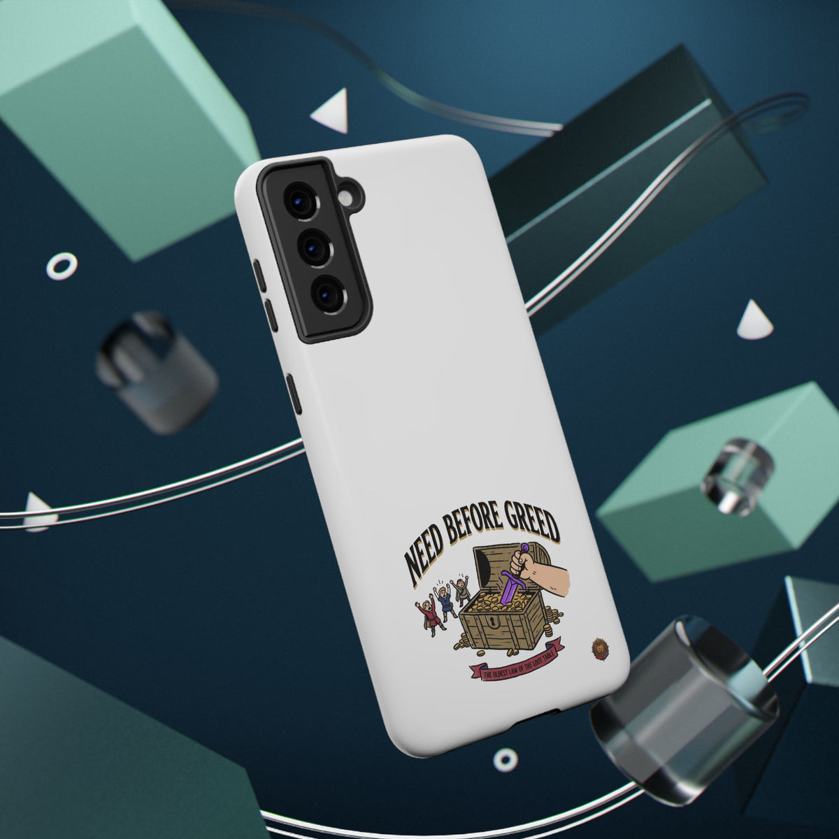 Phone Case — 'Need Before Greed' Heavy-Duty Impact-Resistant Phone Case