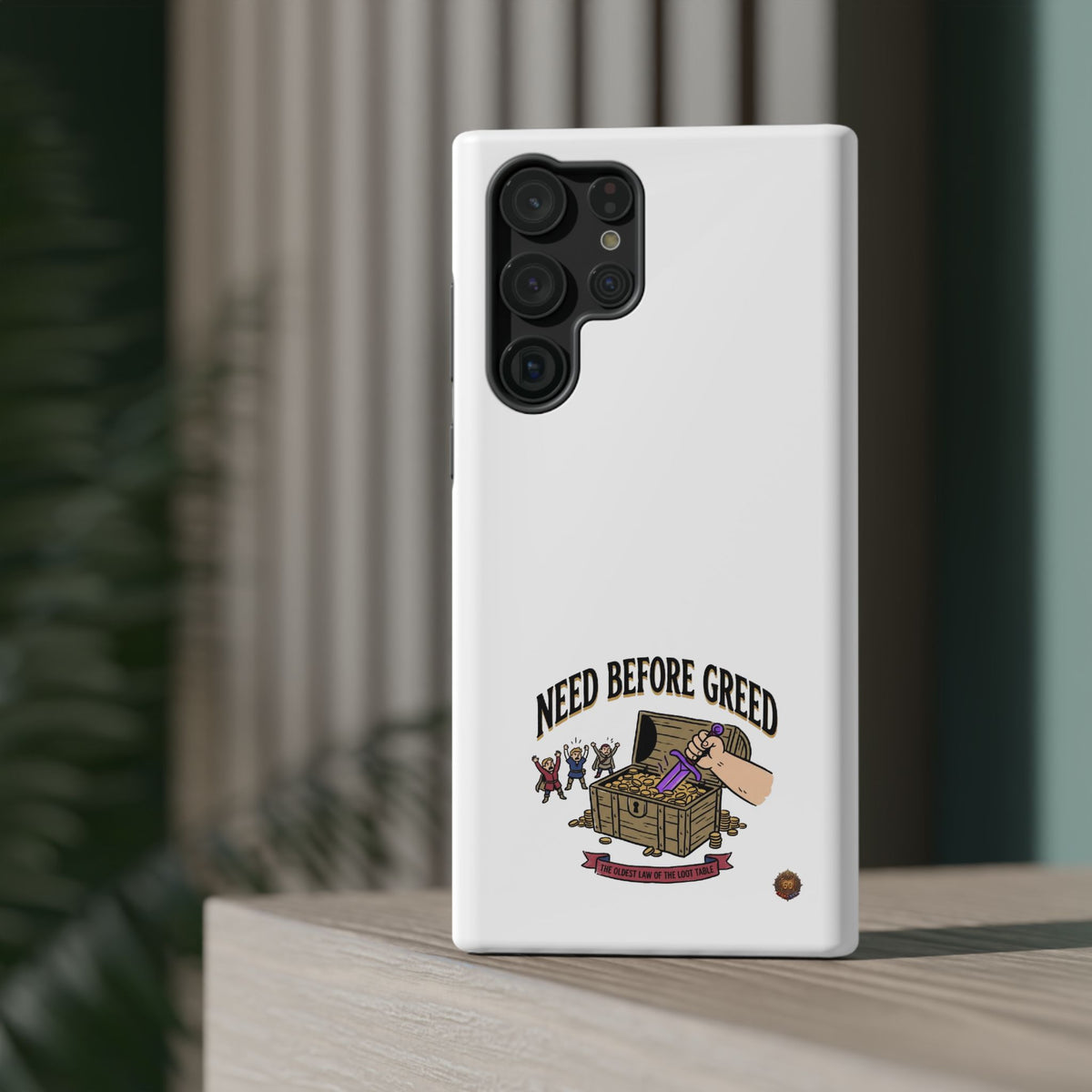 Phone Case — 'Need Before Greed' Heavy-Duty Impact-Resistant Phone Case