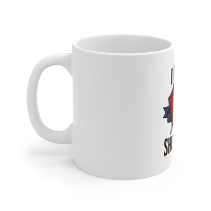 I Pull. She Heals. – White Mug (11oz)